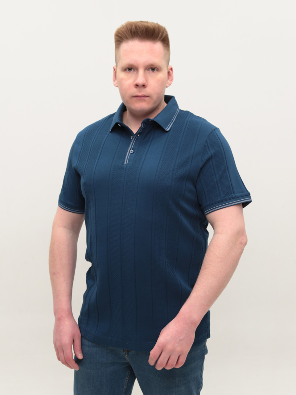 Поло чоловіче синє короткий рукав 9811-1
