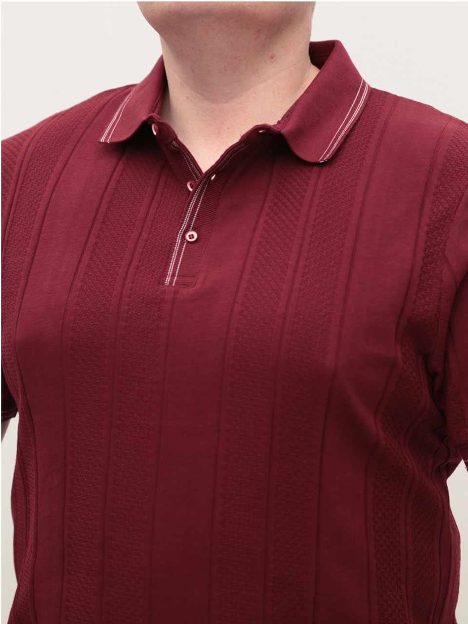 Поло мужское бордовое короткий рукав 9811-9