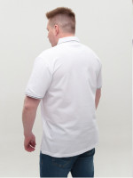 Поло чоловіче біле короткий рукав великі розміри 9606-B-3