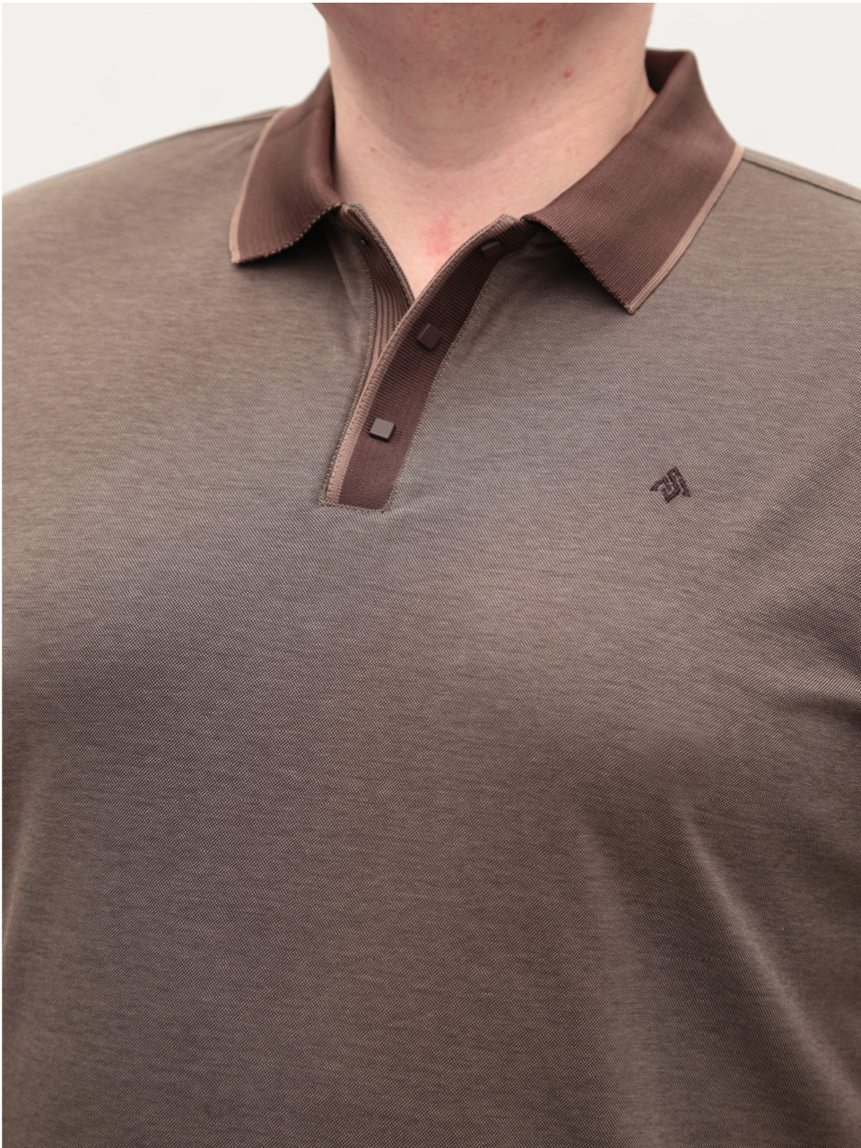 Поло чоловіче коричневе короткий рукав 9801-6
