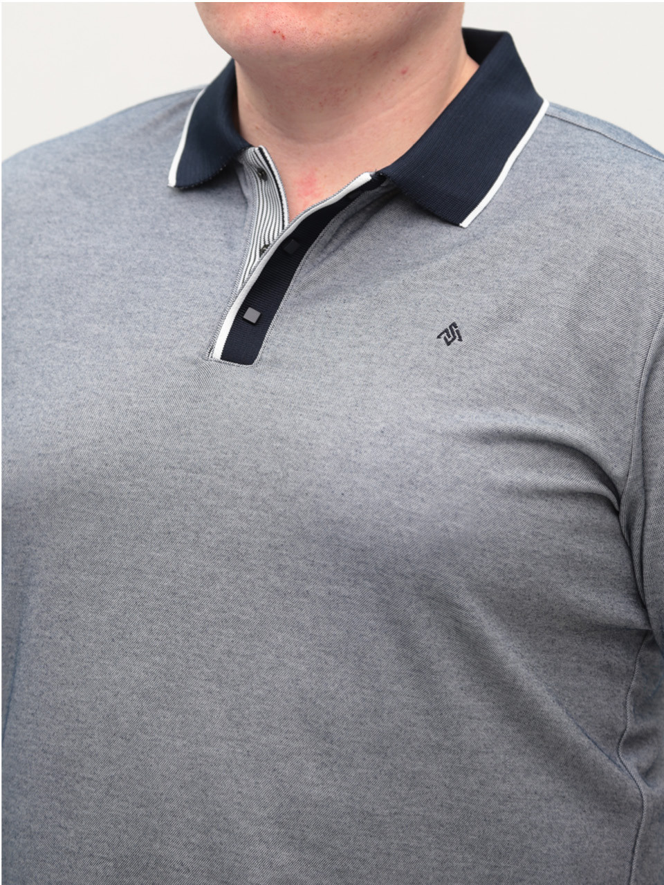 Поло чоловіче синє короткий рукав тонка 9801-2