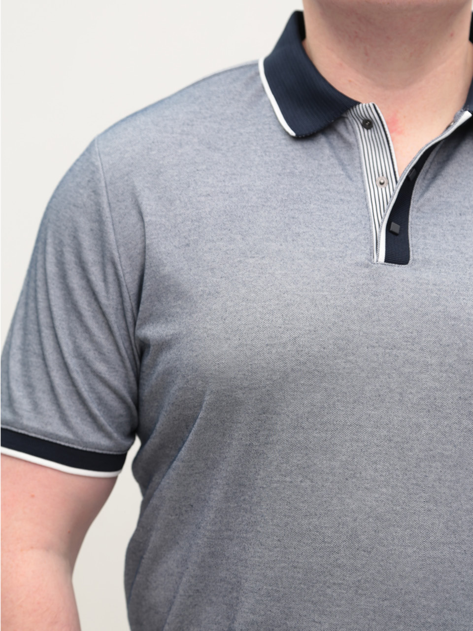 Поло чоловіче синє короткий рукав тонка 9801-2