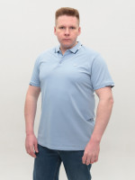Поло мужское голубое прямое большие размеры 9408-B-3