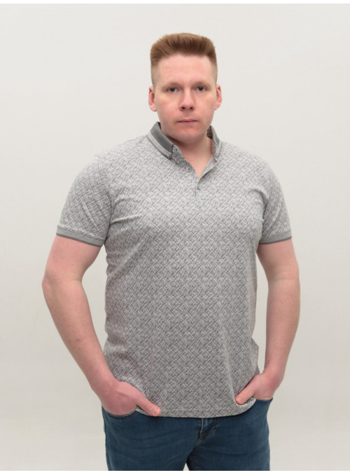 Поло мужское серое с...