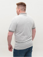 Поло мужское светло-серое прямое тонкое 9803-8