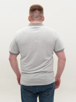 Поло мужское светло-серое прямое тонкое 9803-8