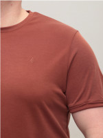 Футболка чоловіча теракотова пряма однотонна 8605-2