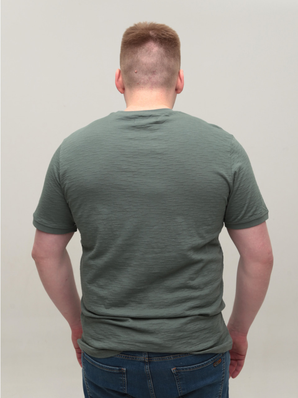 Футболка чоловіча зелена пряма 8604-5