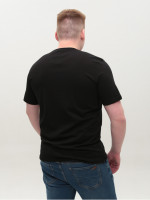 Футболка мужская черная прямая однотонная 115-10
