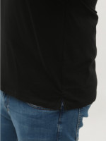 Футболка мужская черная прямая однотонная 115-10