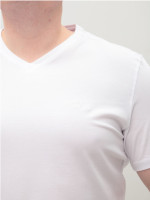 Футболка мужская белая прямая однотонная с мысом 116-4-V