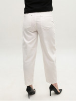 Брюки женские молочные бананы тонкие на резинке 1816-2