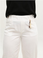 Брюки женские молочные бананы тонкие на резинке 1816-2