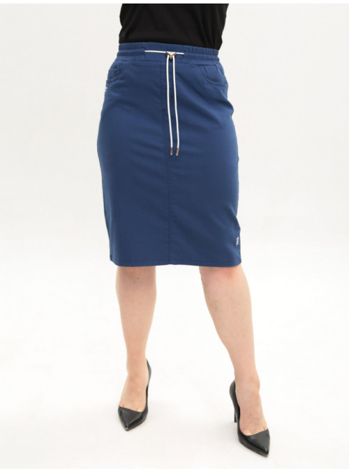 Юбка женская синяя на...