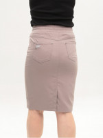 Юбка женская бежевая на резинке 3152-5