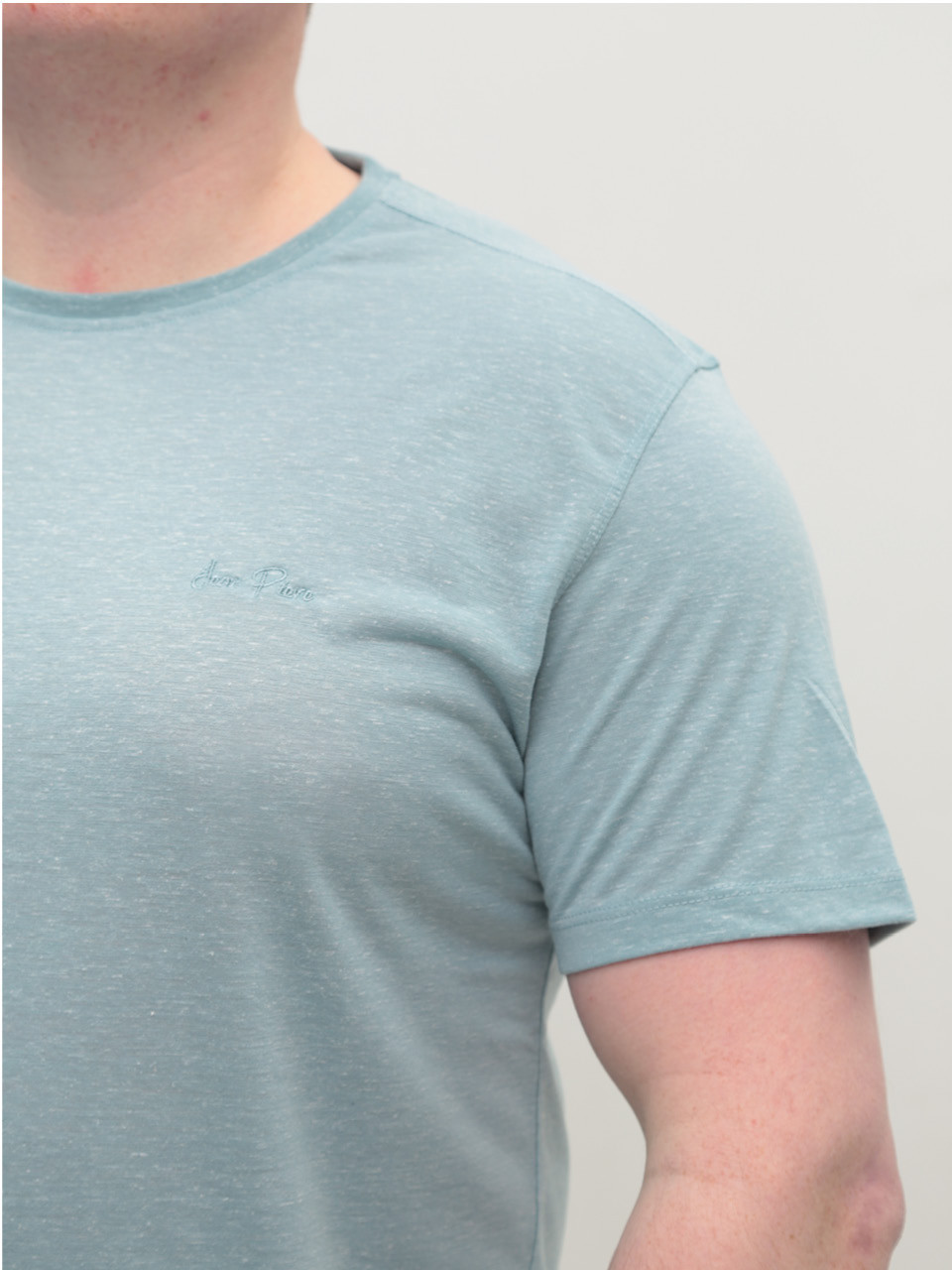 Футболка мужская бирюзовая однотонная 122-11