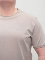 Футболка мужская светло-бежевая однотонная прямая 209-12