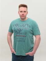 Футболка мужская зеленая с принтом большие размеры 5003-B-1