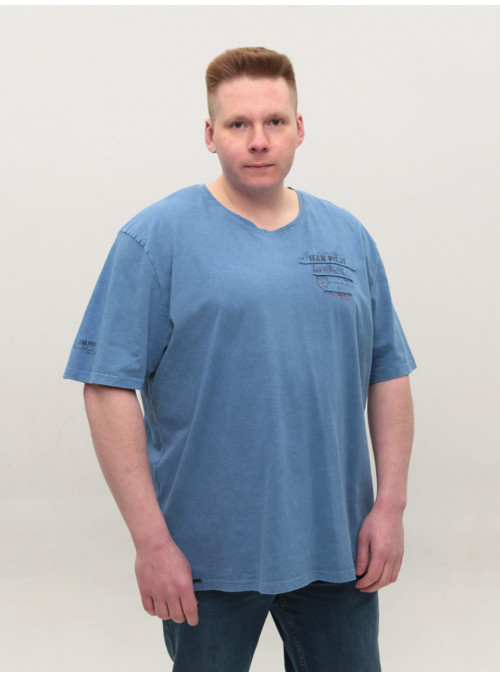 Футболка мужская синяя...