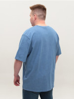 Футболка мужская синяя большие размеры 5009-B-1