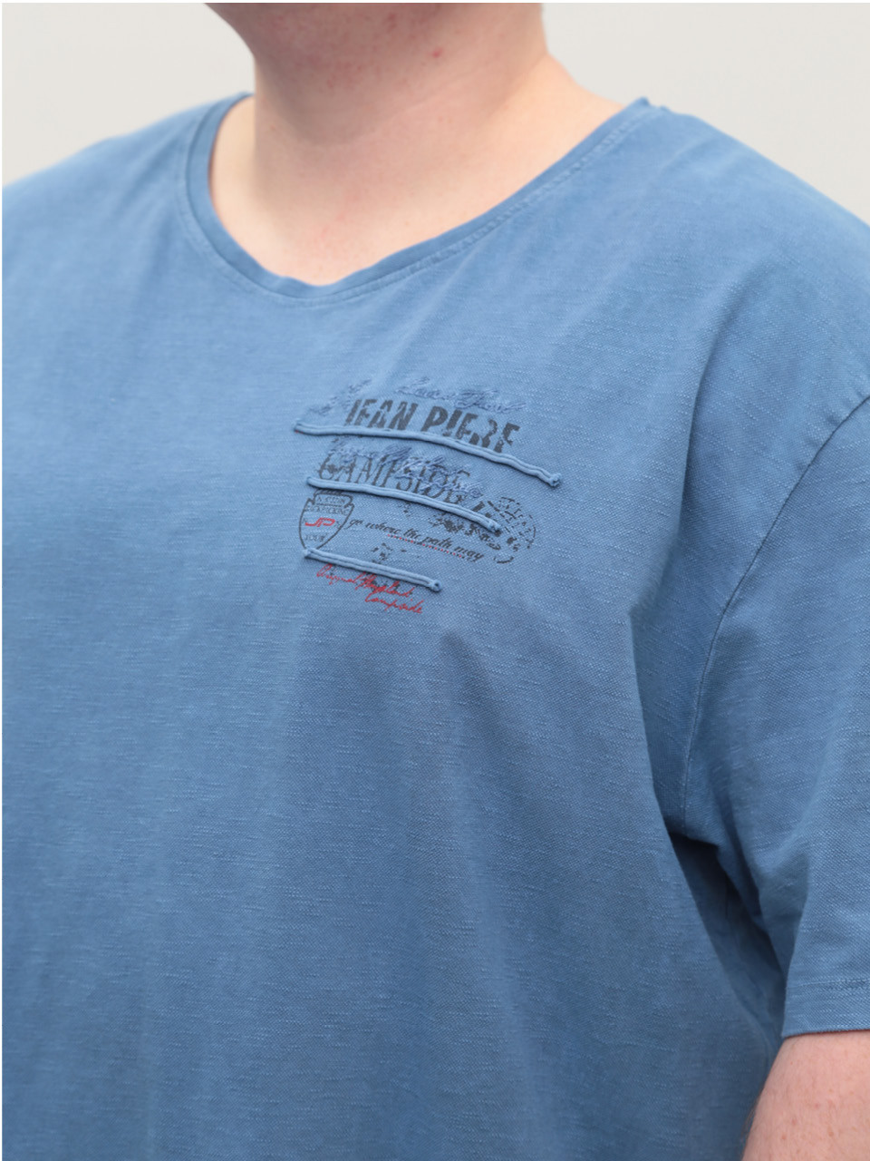 Футболка мужская синяя большие размеры 5009-B-1