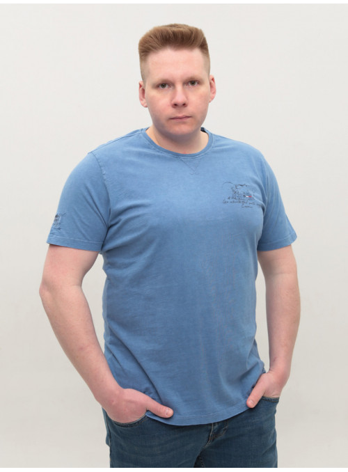 Футболка мужская синяя...