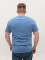 Футболка мужская синяя прямая хлопковая 5210-1