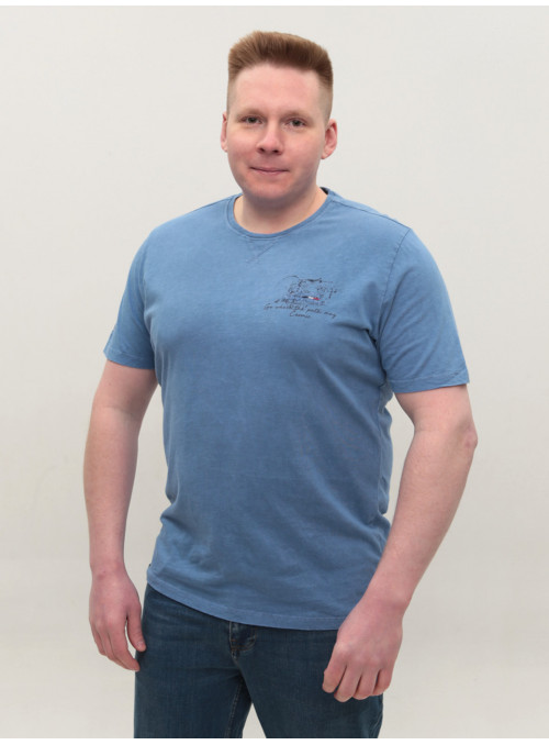 Футболка мужская синяя...