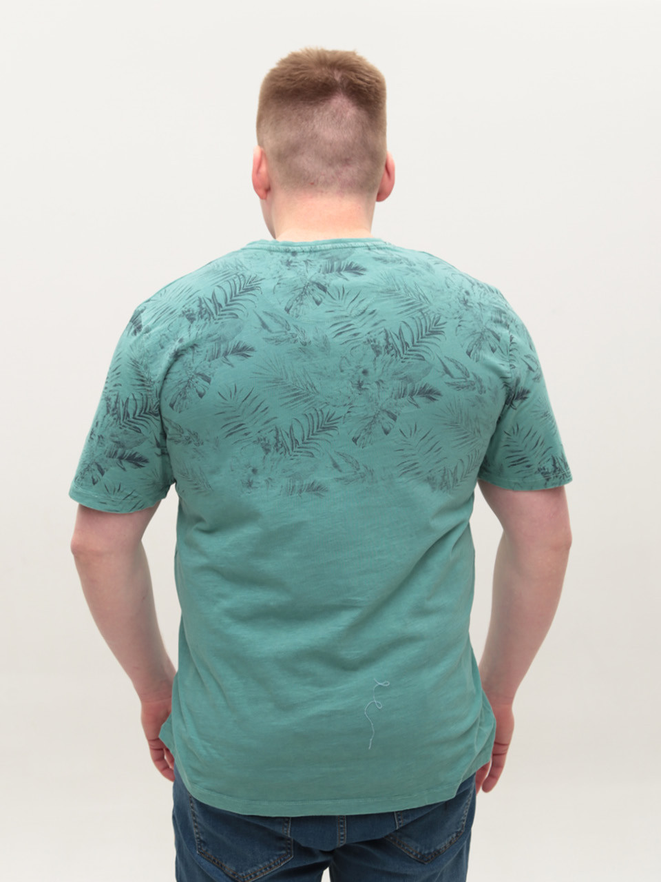 Футболка чоловіча зелена бавовняна 5218-1