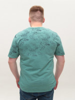 Футболка чоловіча зелена бавовняна 5218-1