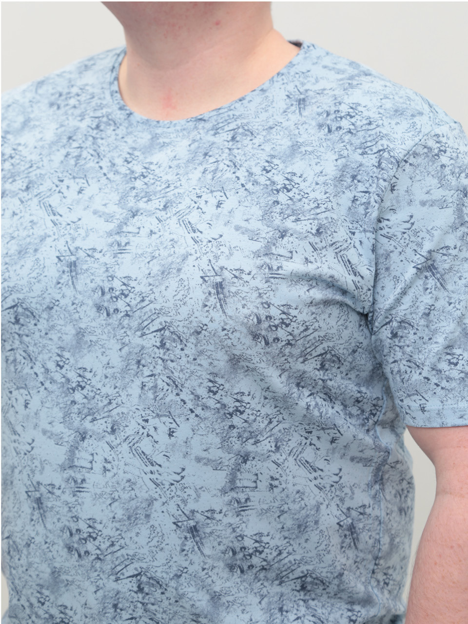 Футболка чоловіча блакитна бавовняна 5238-B-1