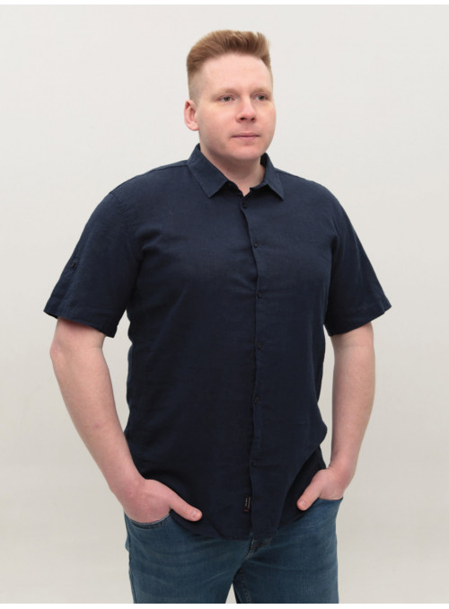 Рубашка мужская темно-синяя...