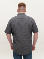 Рубашка мужская серая льняная летняя 6503-13