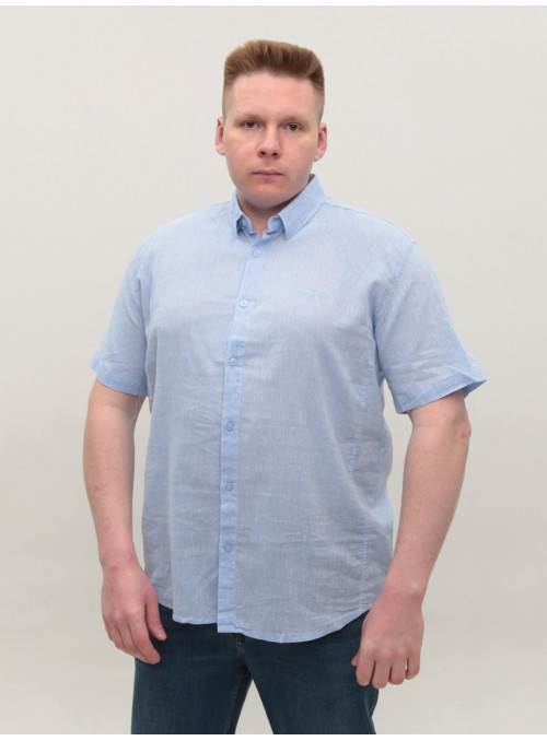 Рубашка мужская голубая...