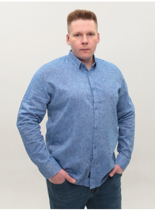 Рубашка мужская синяя...
