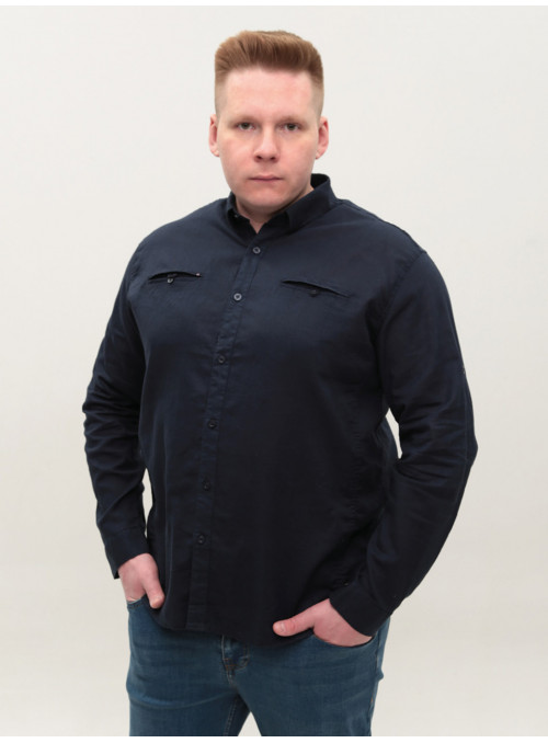 Рубашка мужская темно-синяя...