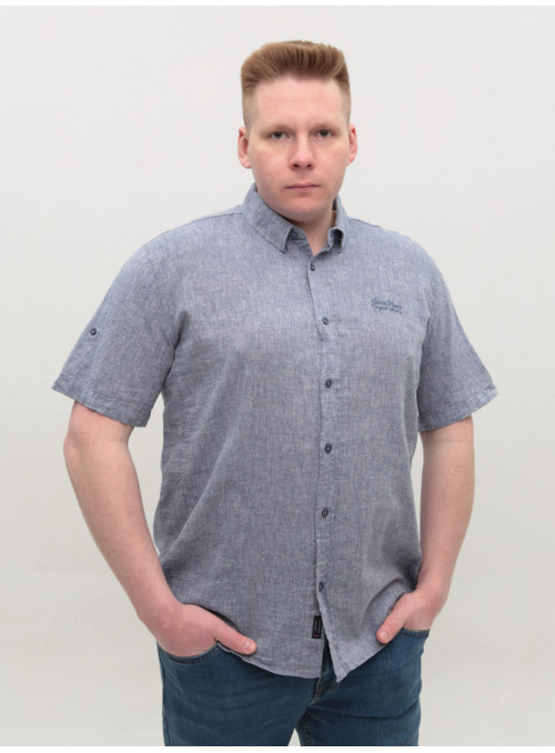 Рубашка мужская синяя...