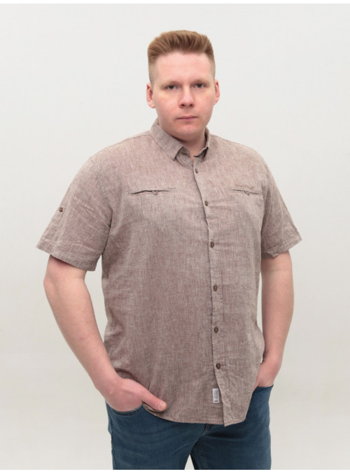 Рубашка мужская коричневая...