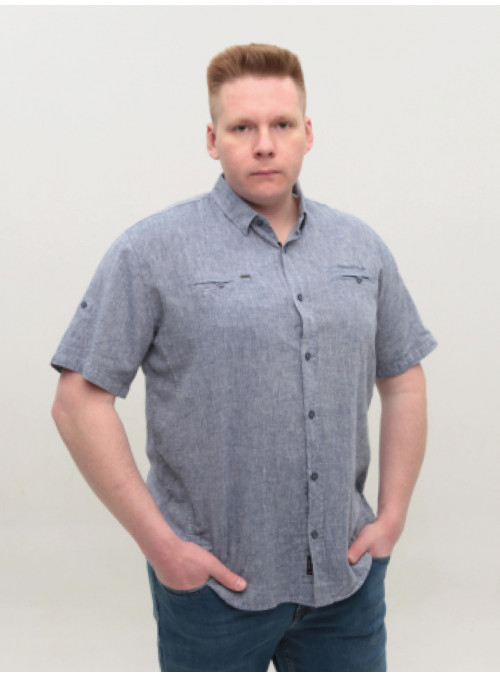 Рубашка мужская сине-серая...