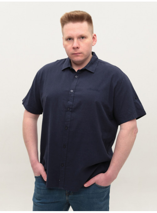 Рубашка мужская темно-синяя...