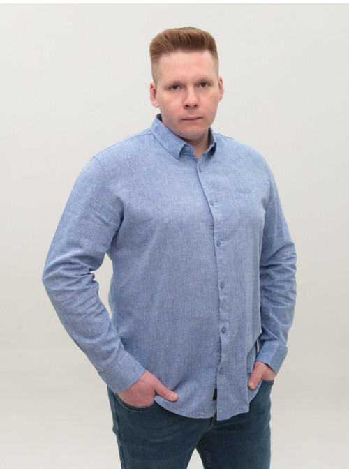 Рубашка мужская синяя...