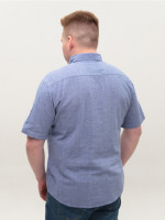 сорочка JP 401-03 син м-ж льон l-3xl Ч