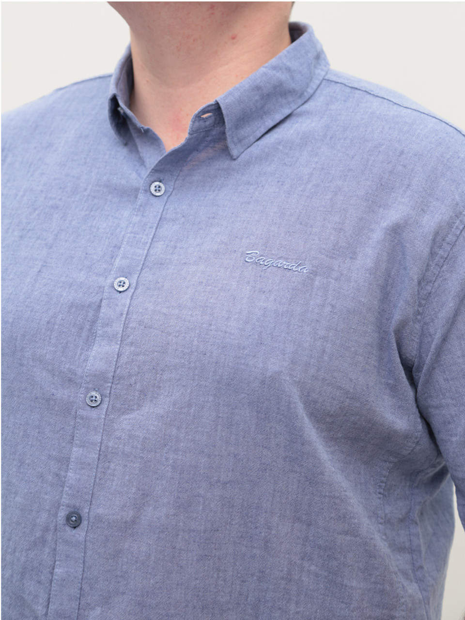 сорочка JP 401-03 син м-ж льон l-3xl Ч