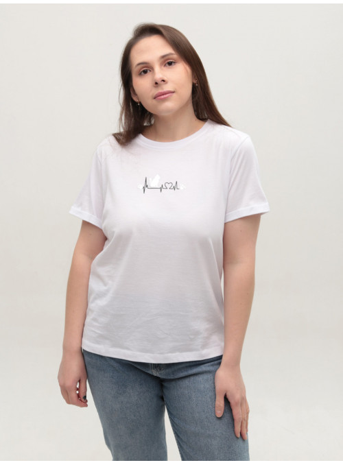 Футболка женская белая с...