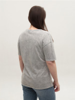 Футболка жіноча сіра з кішкою 635-T