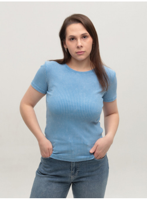 Футболка женская голубая...