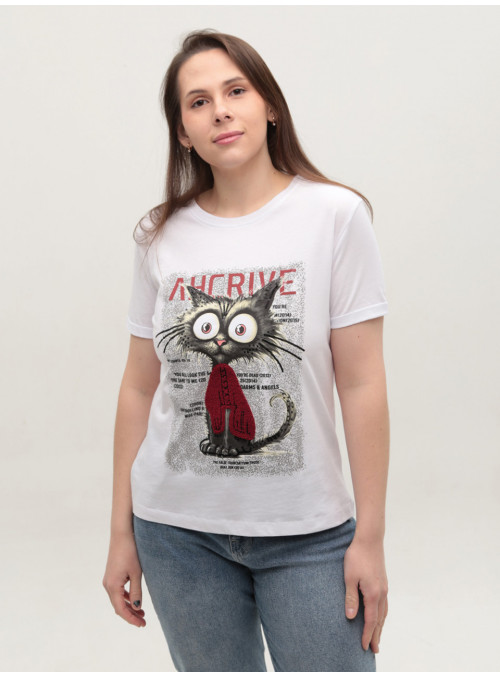 Футболка женская белая...