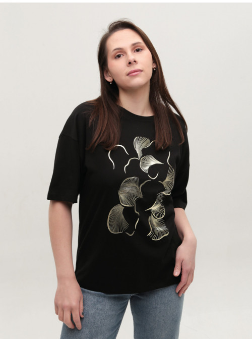 Футболка женская черная...