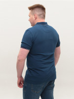 Поло чоловіче синє пряме короткий рукав 9606-1