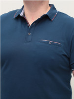 Поло чоловіче синє пряме короткий рукав 9606-1